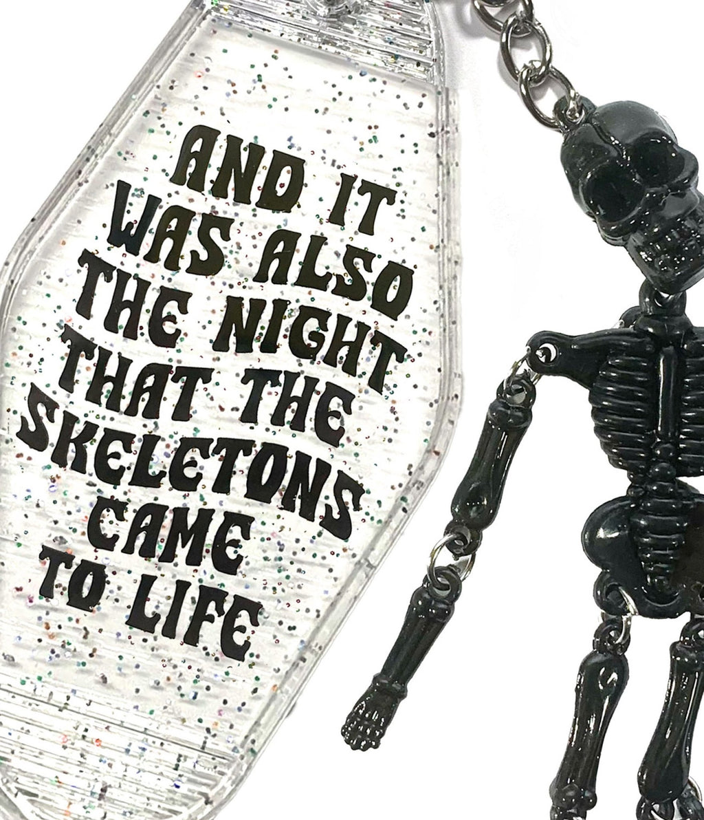 Night That The Skeletons Came To Life Keychain - Unique Vintage - Womens, ACCESSORIES, GIFTS/HOME