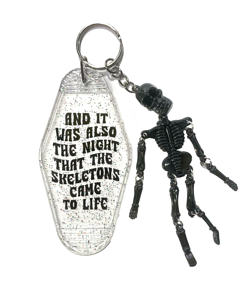 Night That The Skeletons Came To Life Keychain - Unique Vintage - Womens, ACCESSORIES, GIFTS/HOME