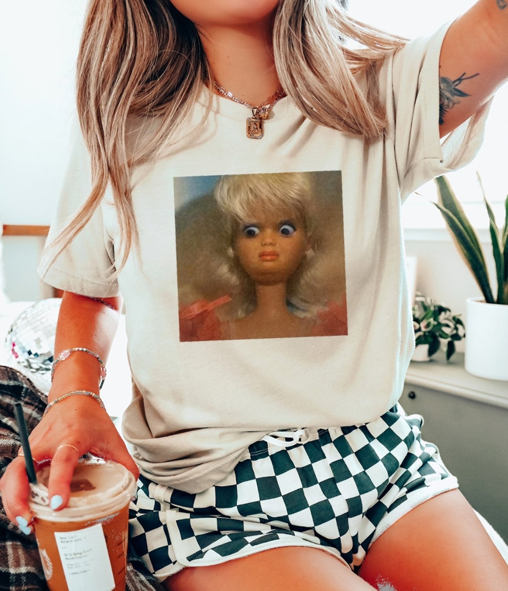 Omg Doll Face Marissa Unisex Graphic Tee - Unique Vintage - Womens, GRAPHIC TEES, TEES