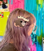 Opossum Family Hair Clip Set - Unique Vintage - Womens, ACCESSORIES, HAIR