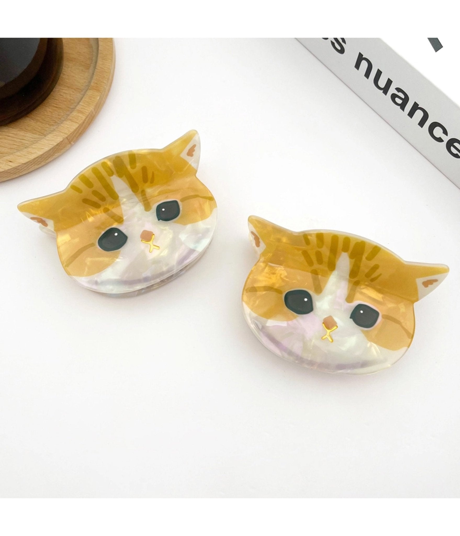 Orange Cat Hair Claw Clip - Unique Vintage - Womens, ACCESSORIES, HAIR