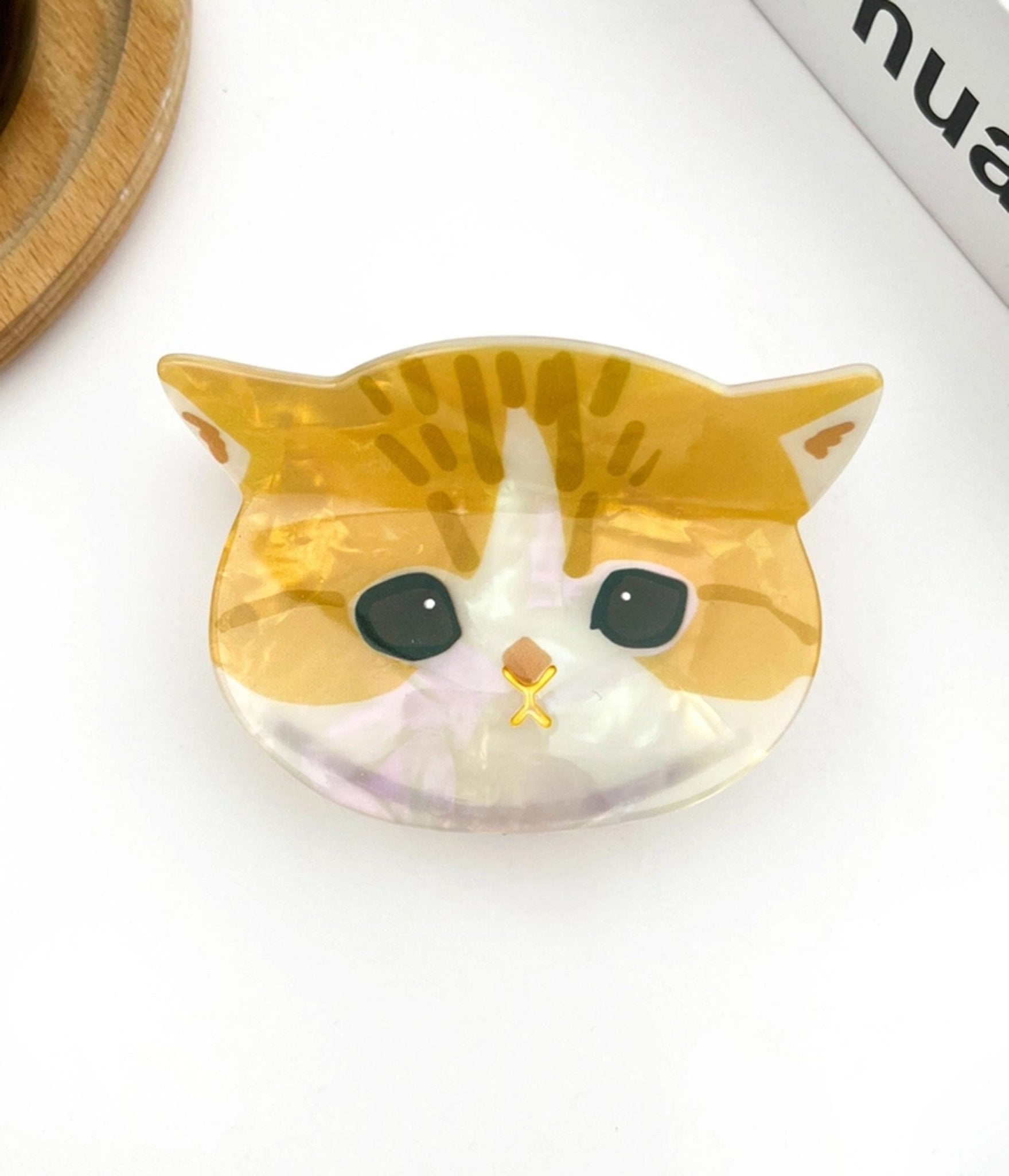 Orange Cat Hair Claw Clip - Unique Vintage - Womens, ACCESSORIES, HAIR