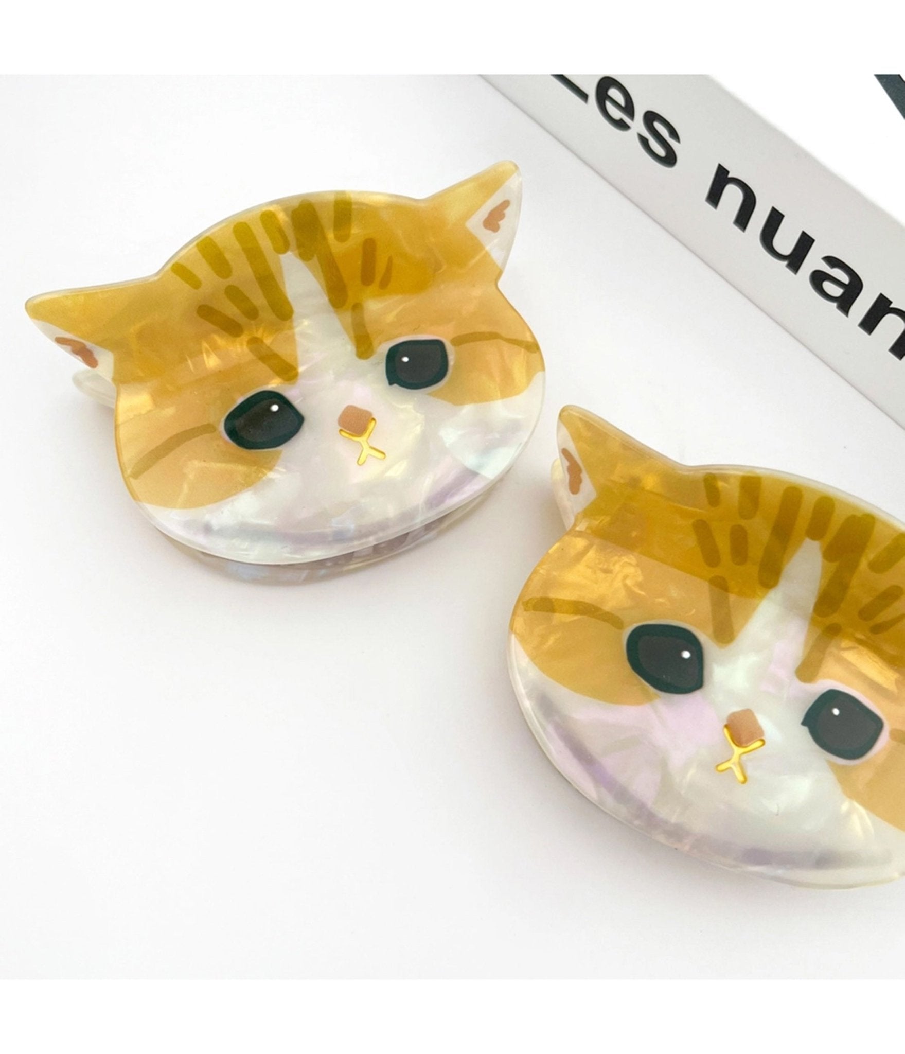 Orange Cat Hair Claw Clip - Unique Vintage - Womens, ACCESSORIES, HAIR