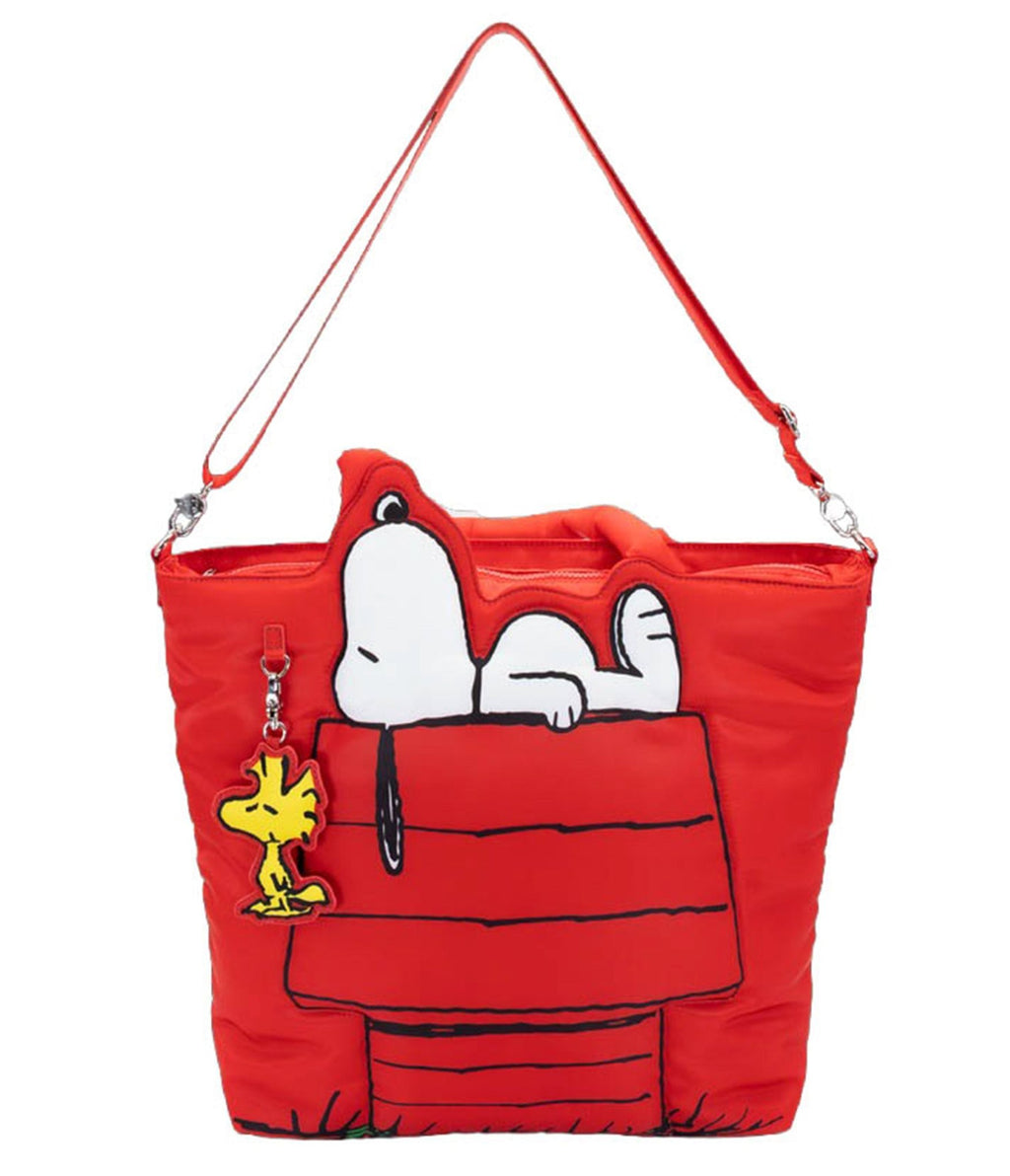 Peanuts Snoopy House Padded Tote Bag - Unique Vintage - Womens, ACCESSORIES, HANDBAGS