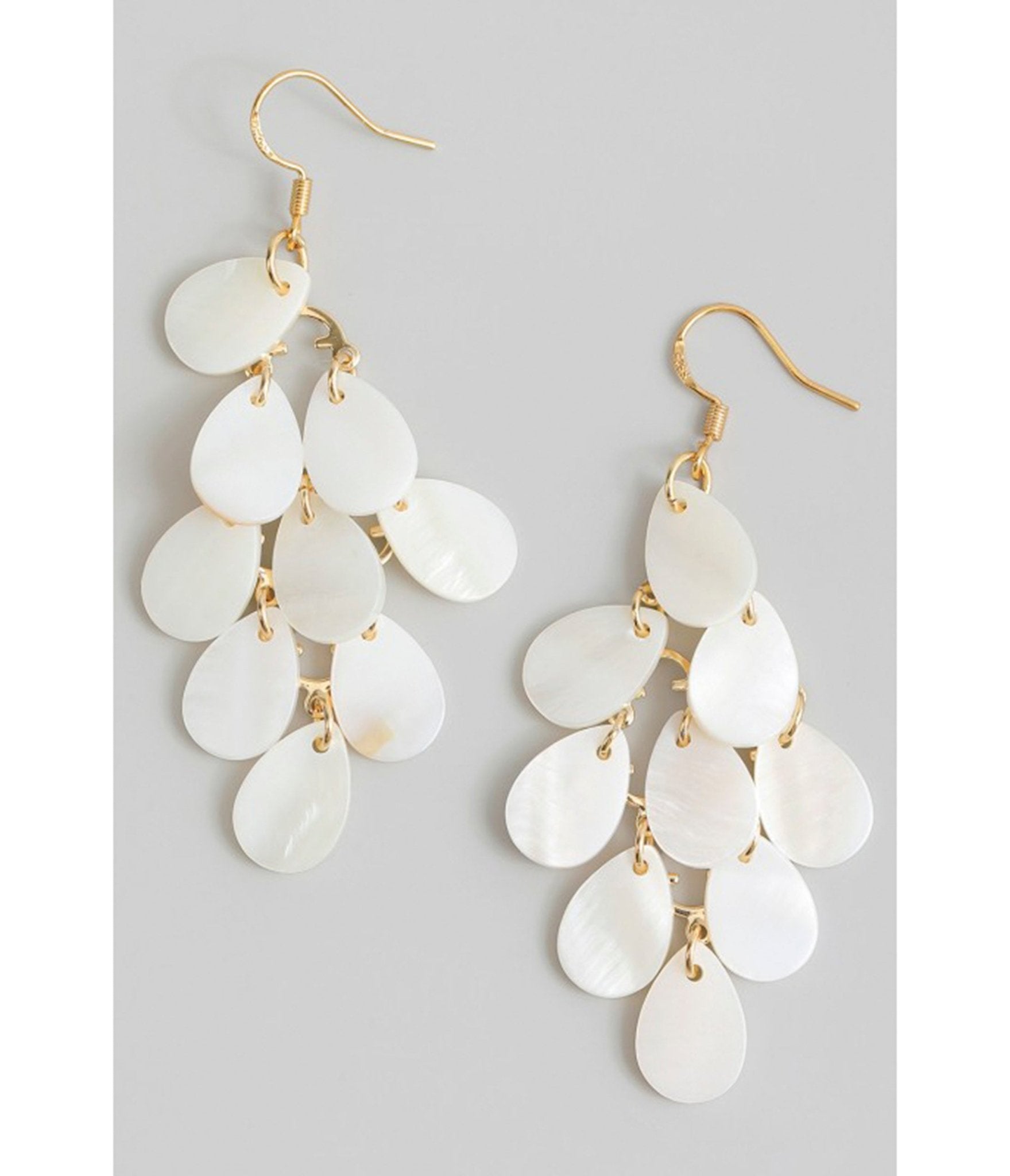 Pearly Teardrop Tiered Earrings - Unique Vintage - Womens, ACCESSORIES, JEWELRY