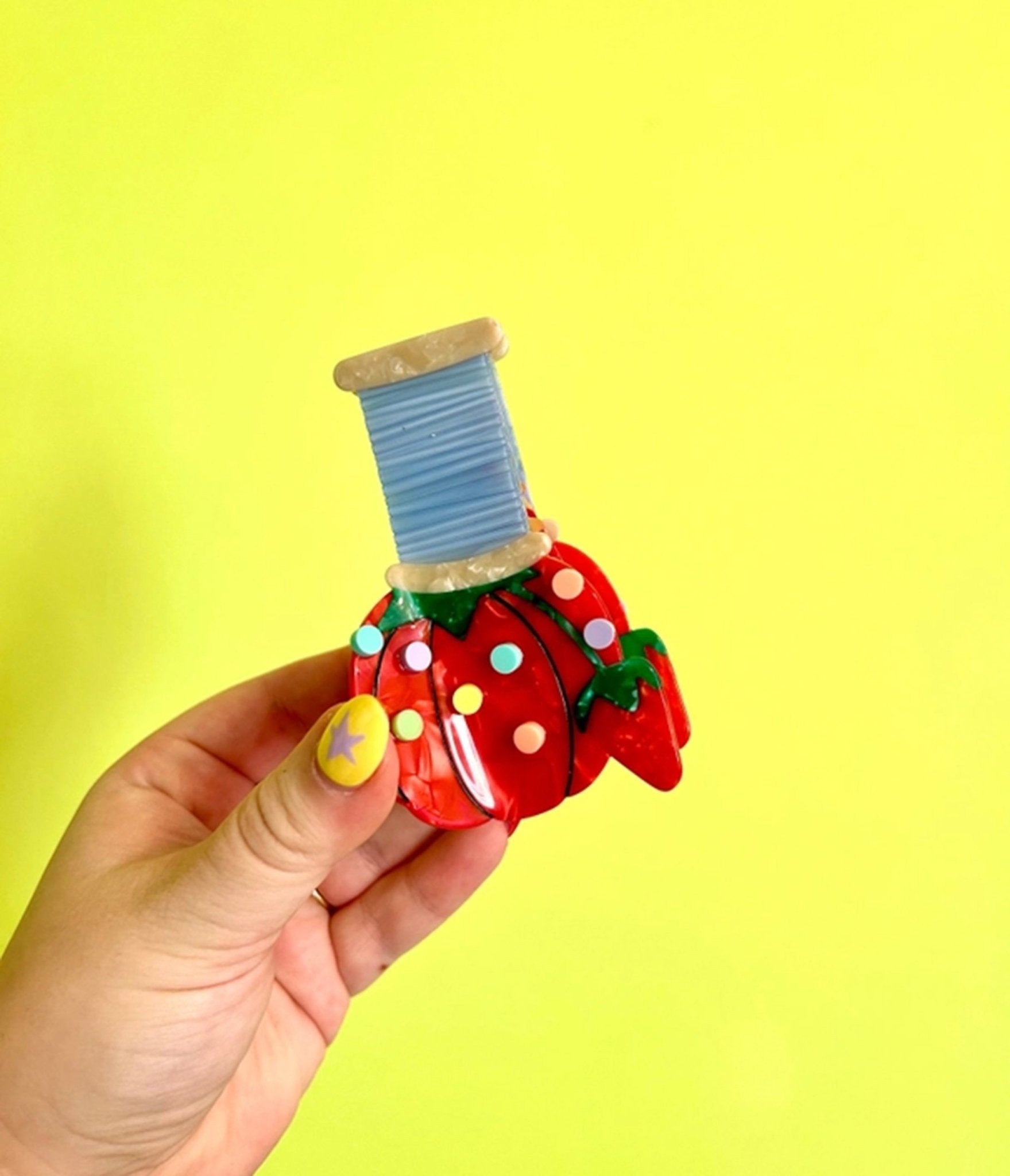 Pin Cushion Hair Clip - Unique Vintage - Womens, ACCESSORIES, HAIR