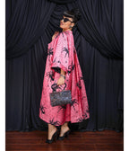 Pink & Black Spider Print Morticia Set - Unique Vintage - Womens, DRESSES, WIGGLE