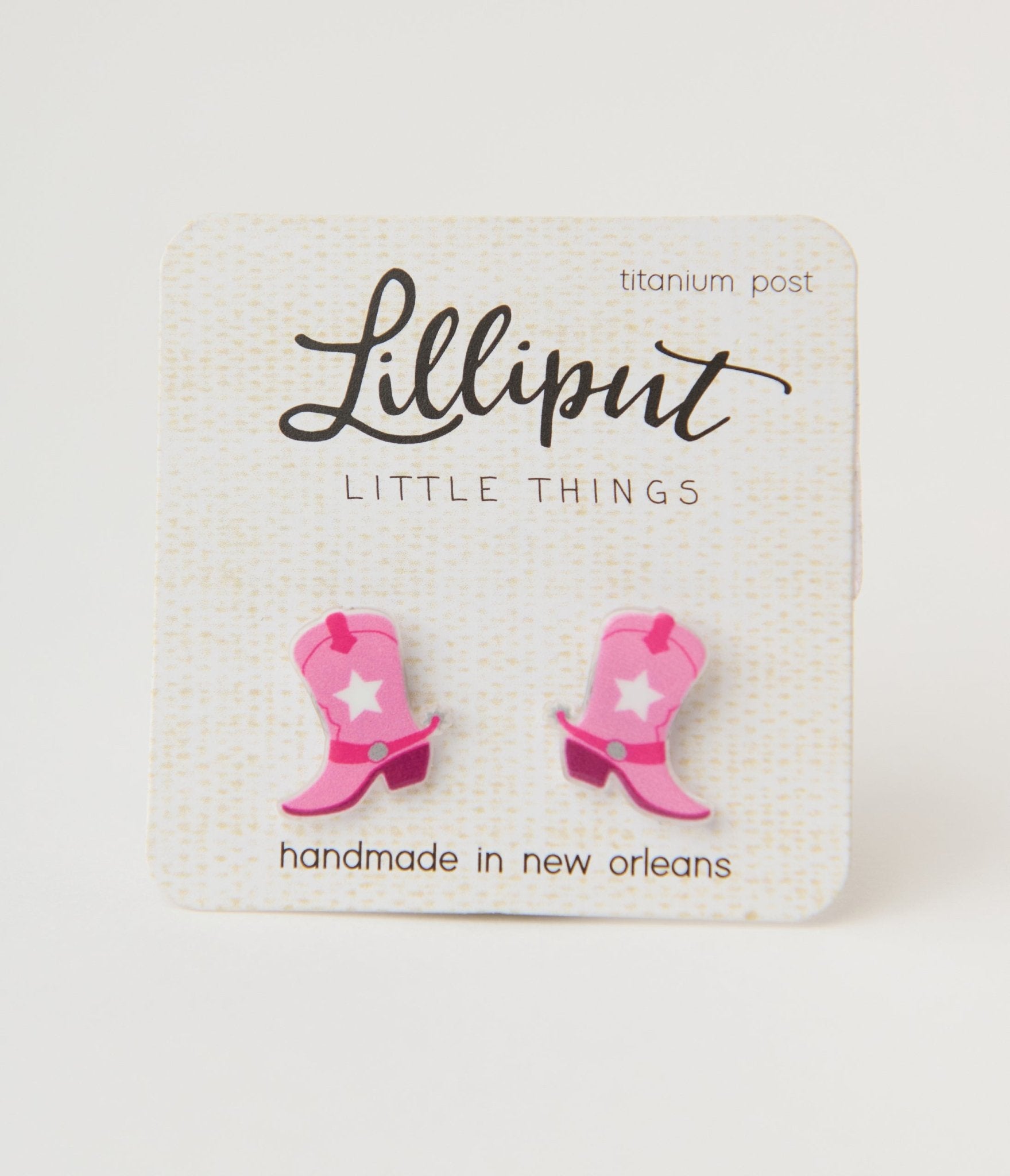 Pink Cowgirl Boot Earrings - Unique Vintage - Womens, ACCESSORIES, JEWELRY