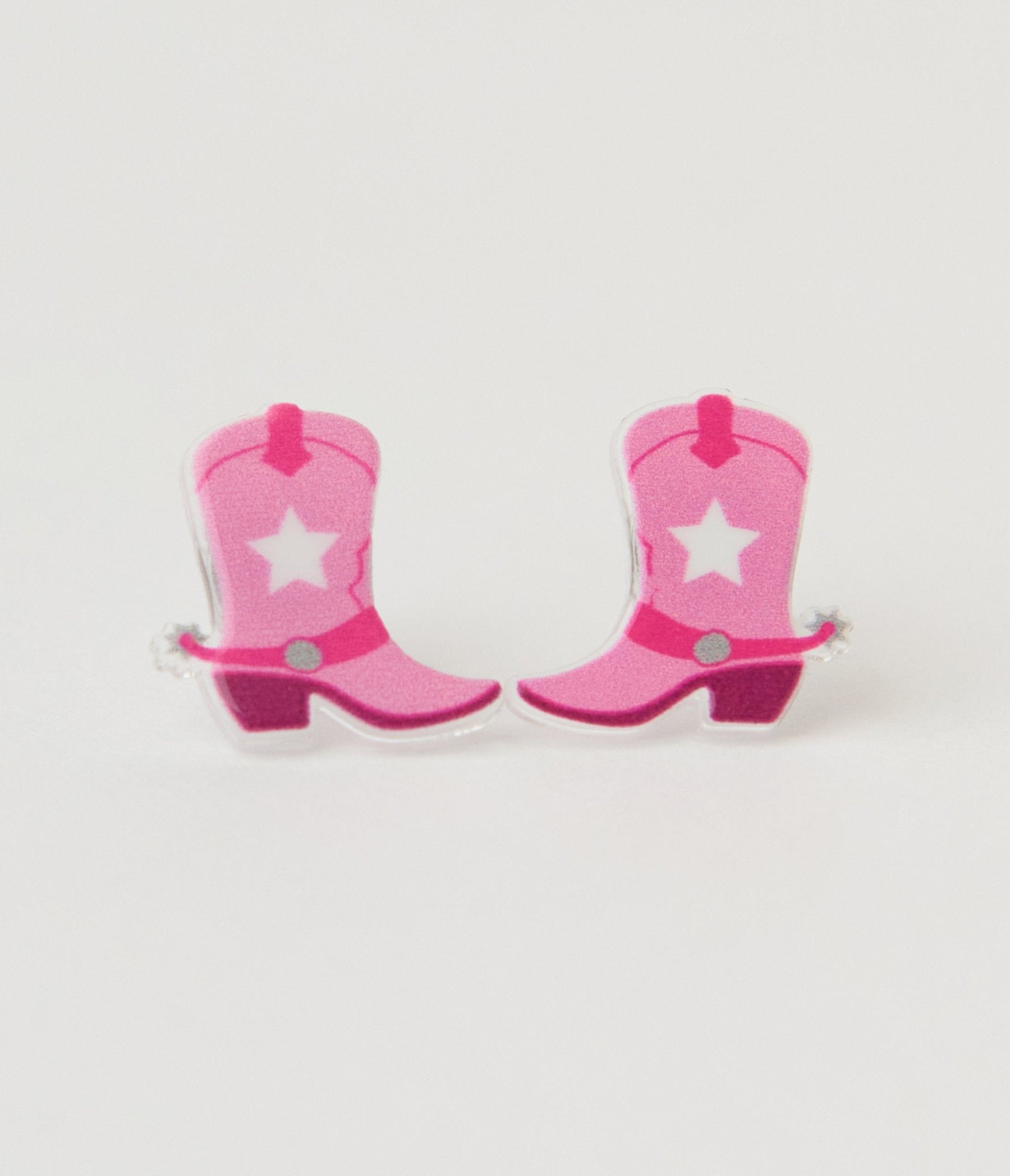 Pink Cowgirl Boot Earrings - Unique Vintage - Womens, ACCESSORIES, JEWELRY