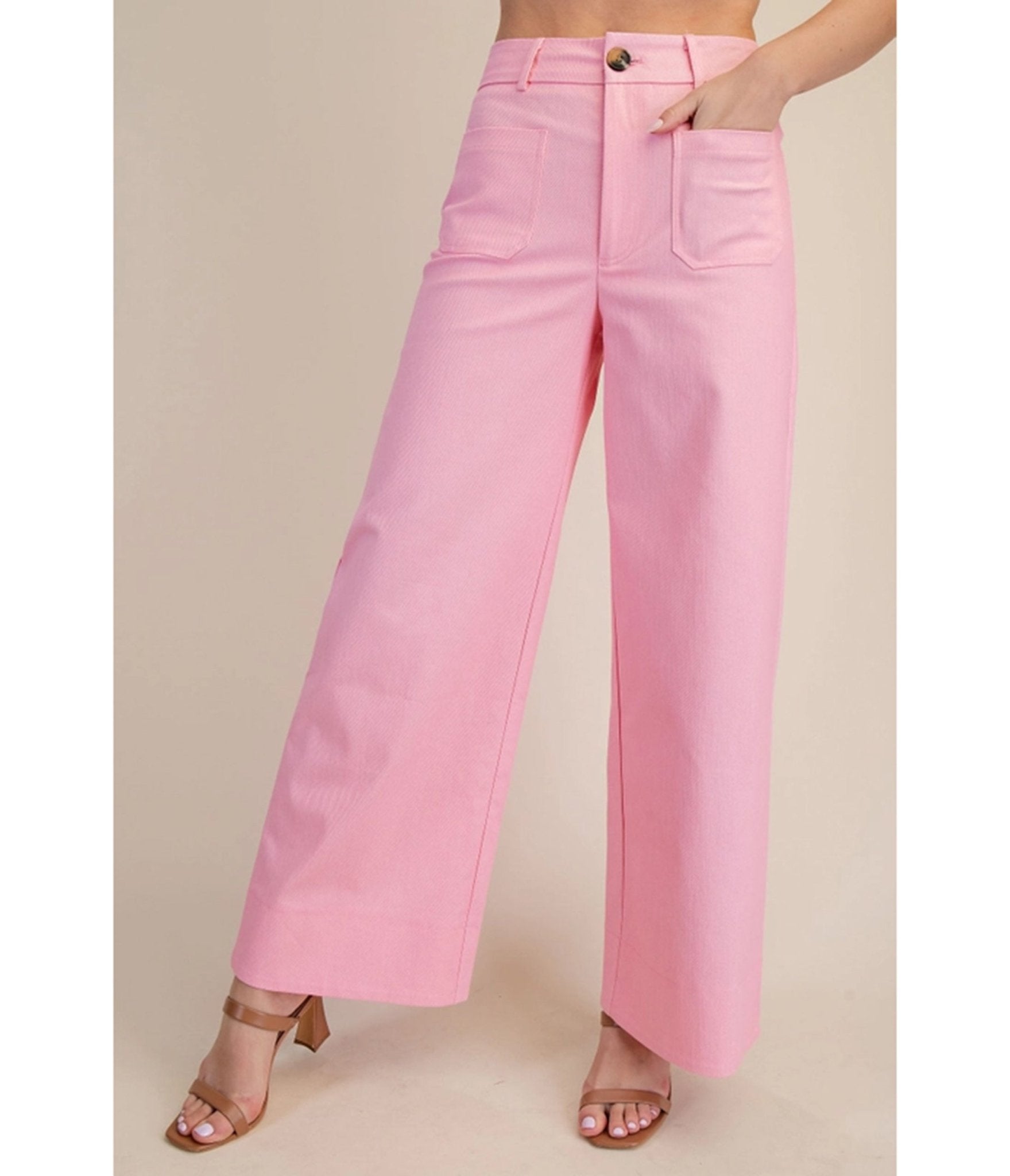 Pink Denim High Waisted Jeans - Unique Vintage - Womens, BOTTOMS, PANTS