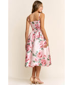 Pink Floral Print Dress - Unique Vintage - Womens, DRESSES, FIT AND FLARE