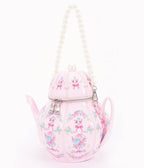 Pink Floral Teapot Handbag - Unique Vintage - Womens, ACCESSORIES, HANDBAGS