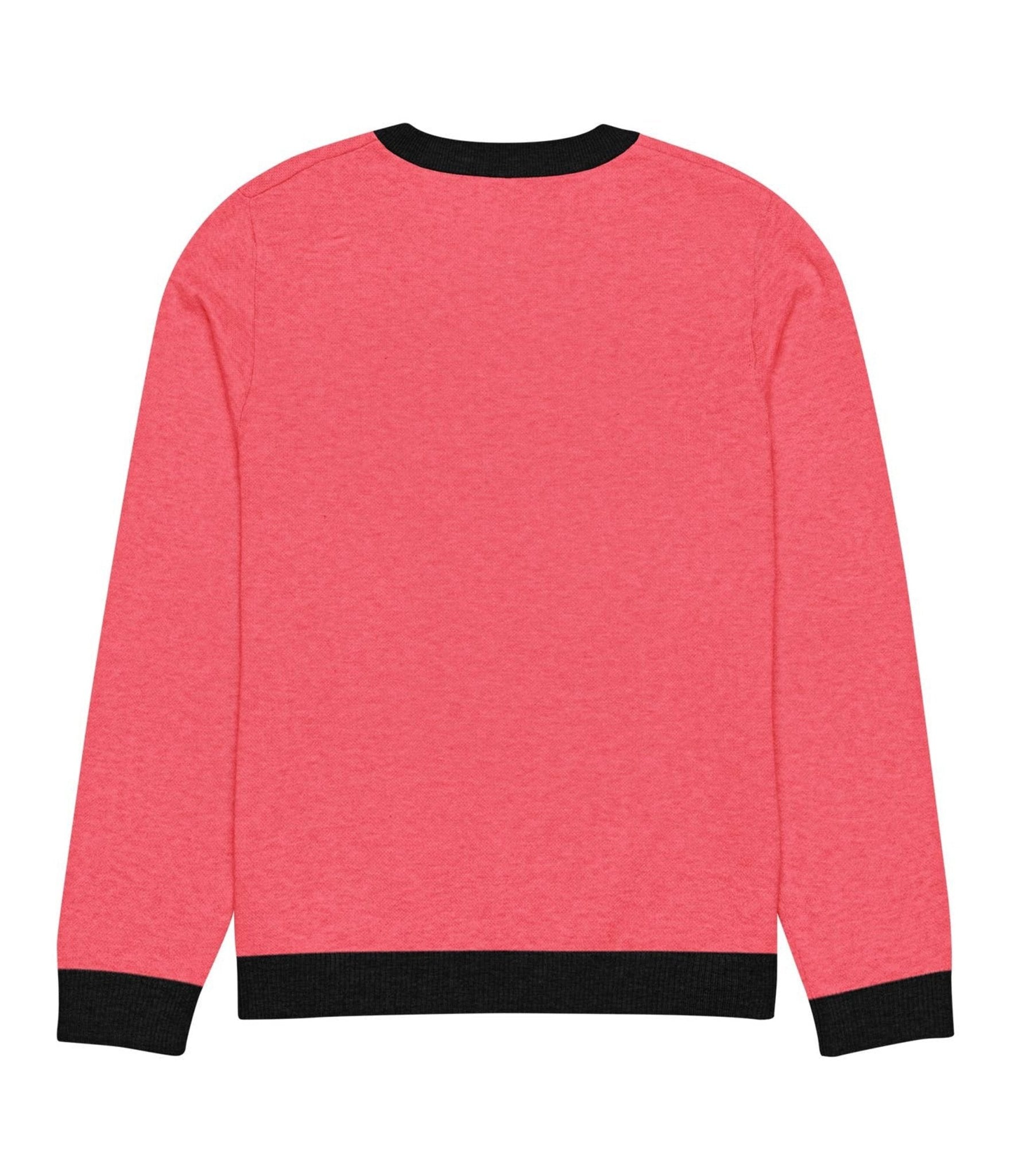 Pink Frankenstein Knit Unisex Sweater - Unique Vintage - Womens, TOPS, SWEATERS