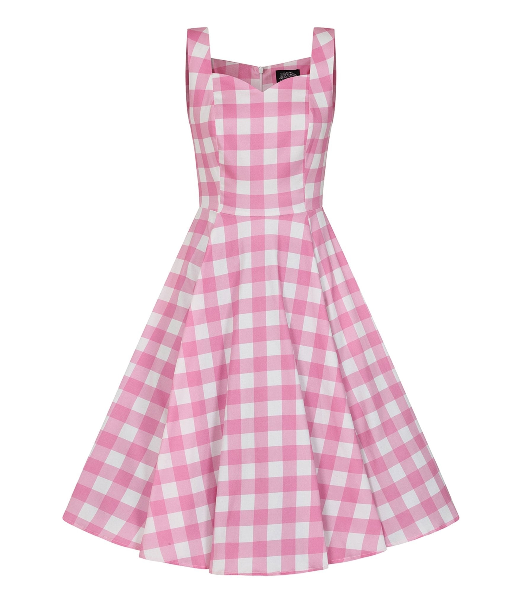 Pink Gingham Meadow Dress - Unique Vintage - Womens, DRESSES, SWING