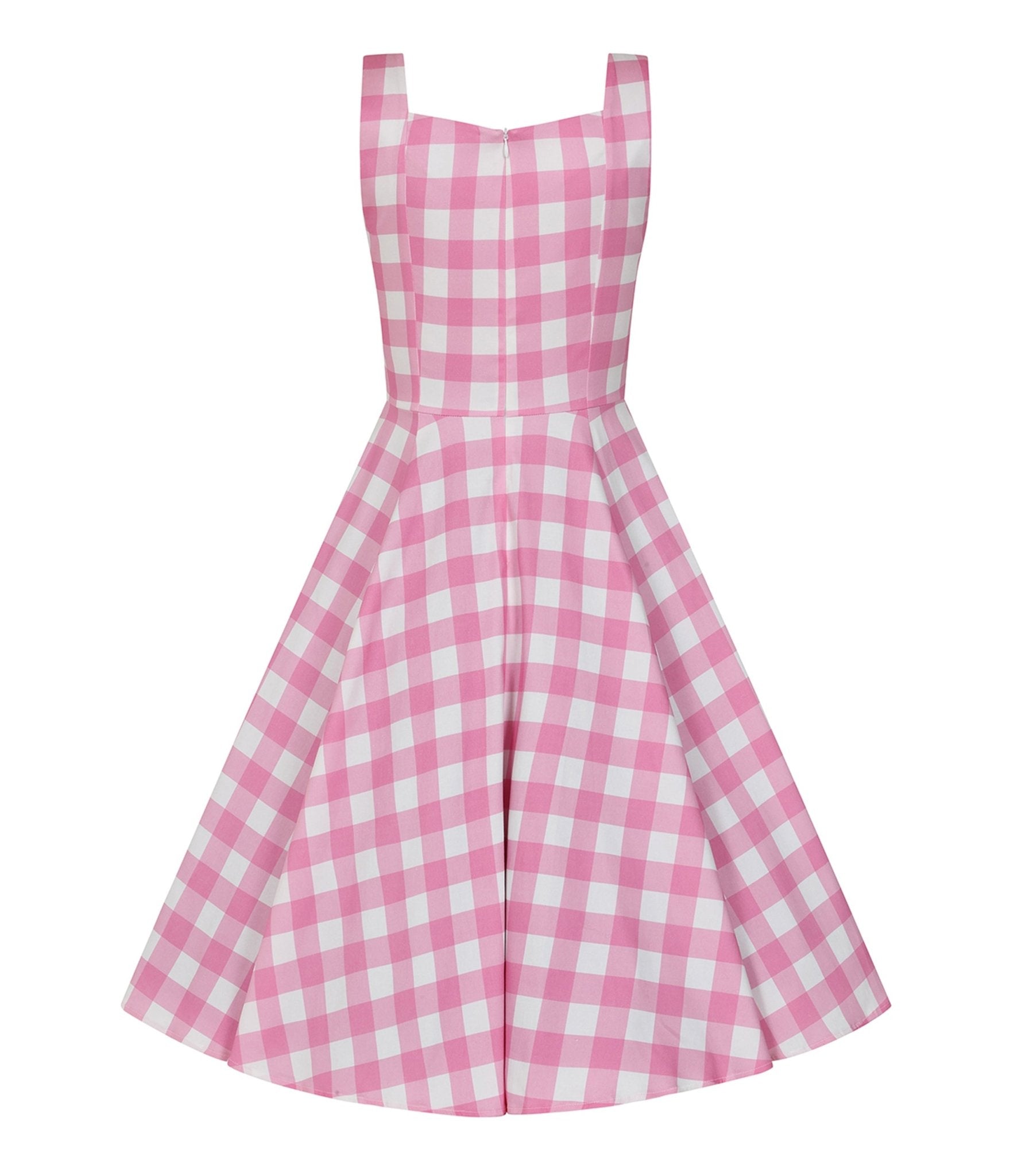 Pink Gingham Meadow Dress - 2X - Unique Vintage Pink Gingham Meadow Dress - 2X - Unique Vintage