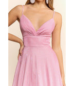 Pink Glitter Prom Gown - Unique Vintage - Womens, DRESSES, PROM AND SPECIAL OCCASION