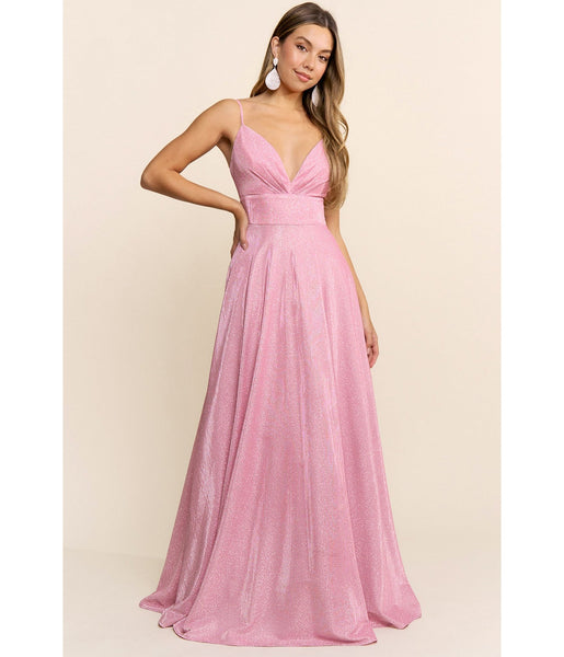 Pink Glitter Prom Gown – Unique Vintage