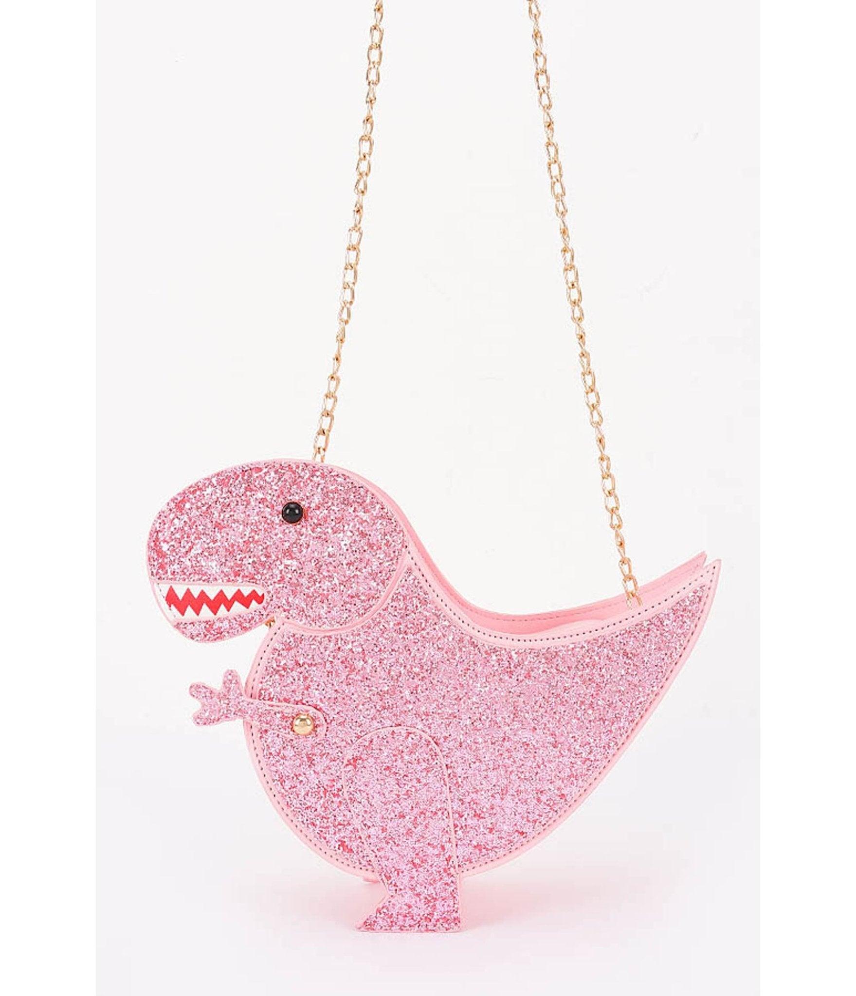 Pink Glitter T - Rex Dinosaur Crossbody Purse - Unique Vintage - Womens, ACCESSORIES, HANDBAGS