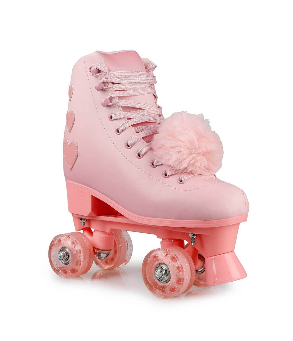 Pink Heart Roller Skates - Unique Vintage - Womens, SHOES, SNEAKERS