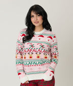 Pink Holiday Fair Isle Sweater - Unique Vintage - Womens, TOPS, SWEATERS