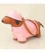 Pink Leatherette Raincoat Puppy Crossbody Bag