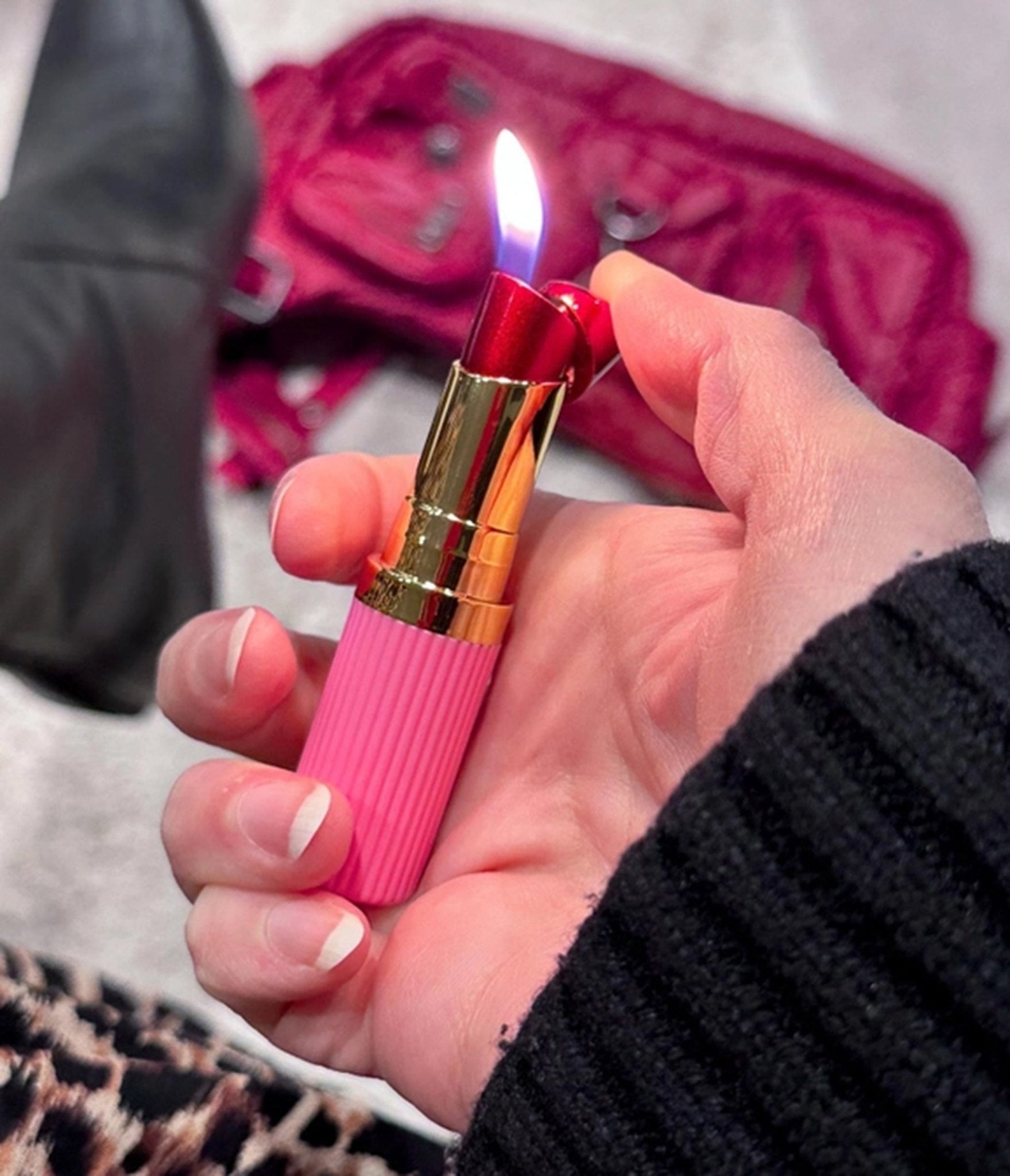 Pink Lipstick Lighter - Unique Vintage - Womens, ACCESSORIES, GIFTS/HOME