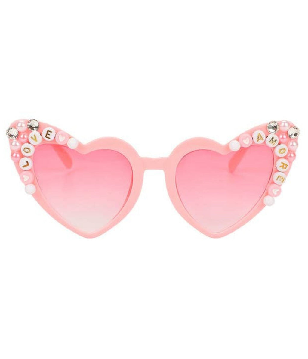 Pink Love Cat Eye Heart Glasses - Unique Vintage - Womens, ACCESSORIES, SUNGLASSES
