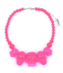 Pink Multi Skull Beaded Necklace