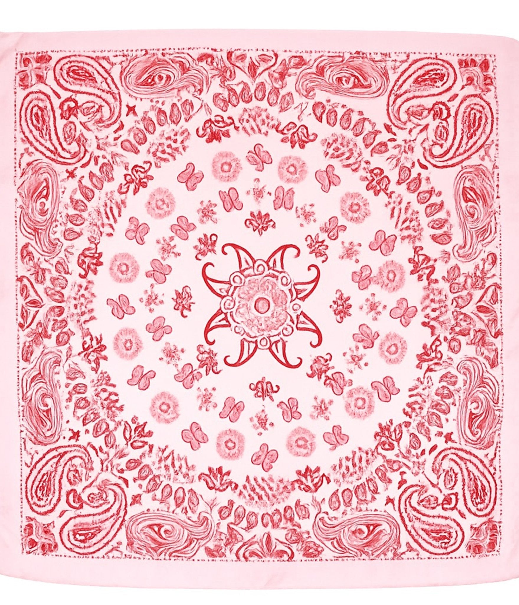 Pink Paisley Bandana Hair Scarf - Unique Vintage - Womens, ACCESSORIES, GLOVES/SCARVES
