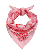 Pink Paisley Bandana Hair Scarf - Unique Vintage - Womens, ACCESSORIES, GLOVES/SCARVES