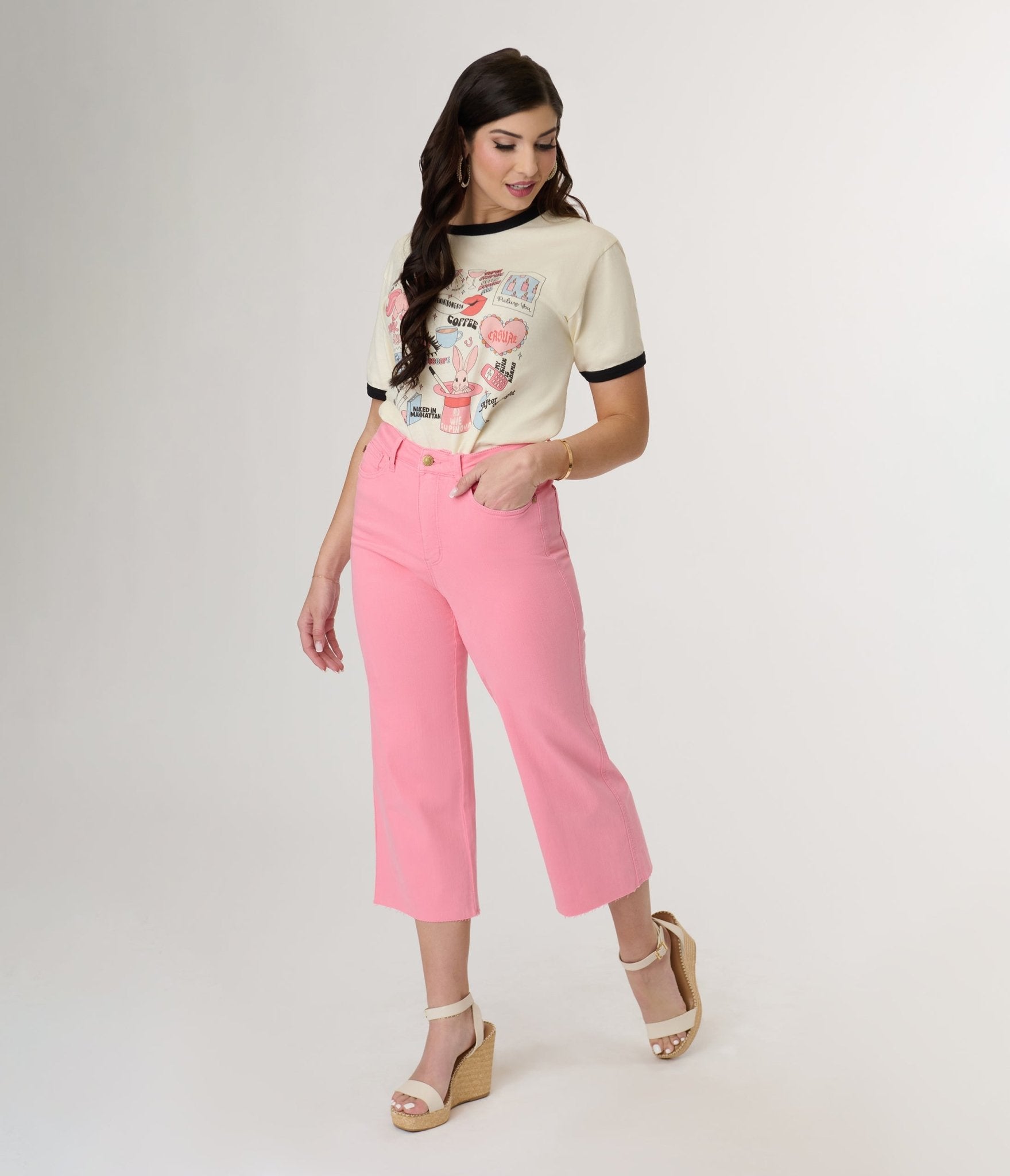 Pink Pony Club Collage Graphic Tee - Unique Vintage - Womens, TOPS, TEES