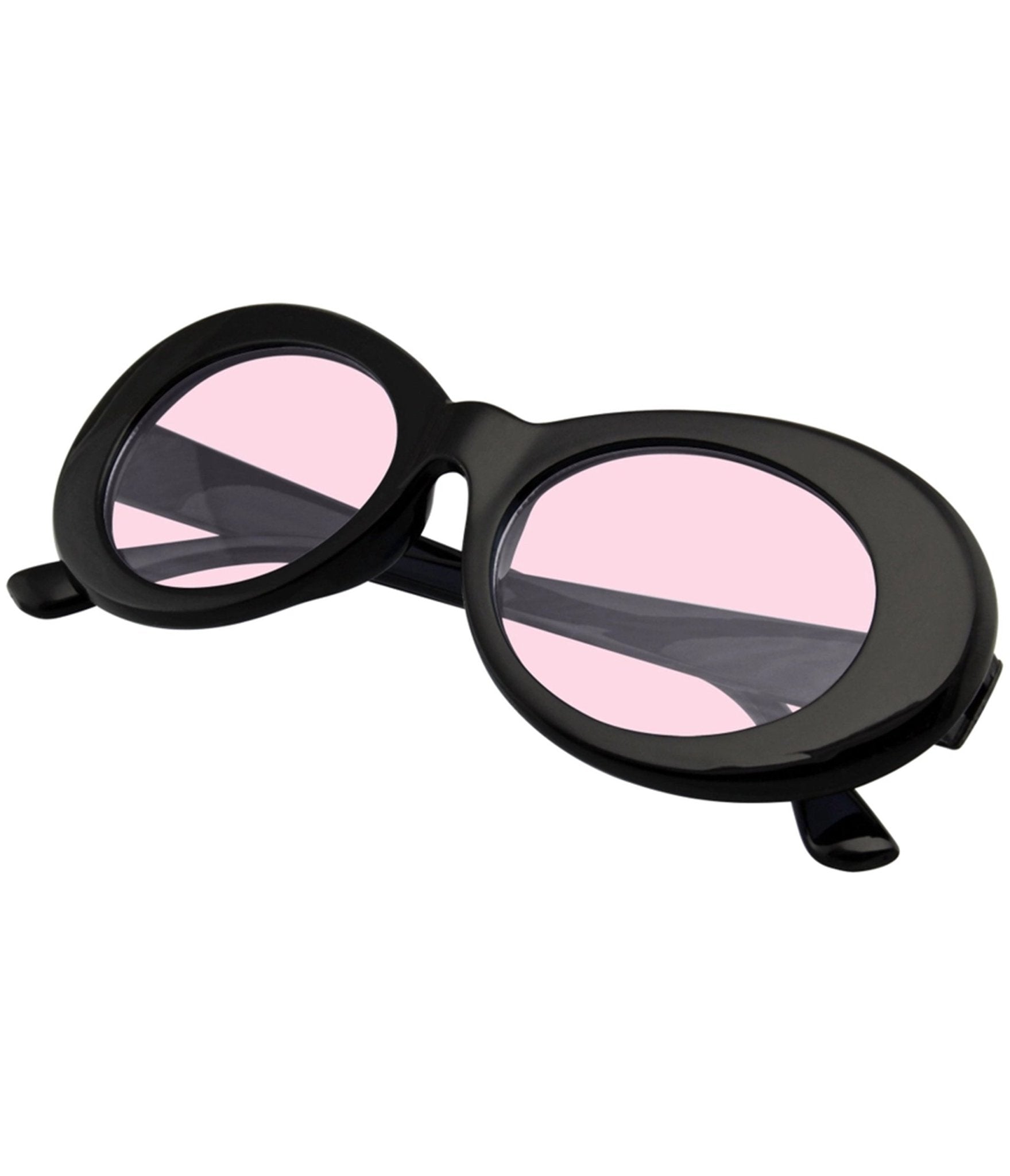 Pink Retro Oval Sunglasses - Unique Vintage - Womens, ACCESSORIES, SUNGLASSES