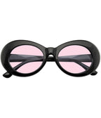 Pink Retro Oval Sunglasses - Unique Vintage - Womens, ACCESSORIES, SUNGLASSES