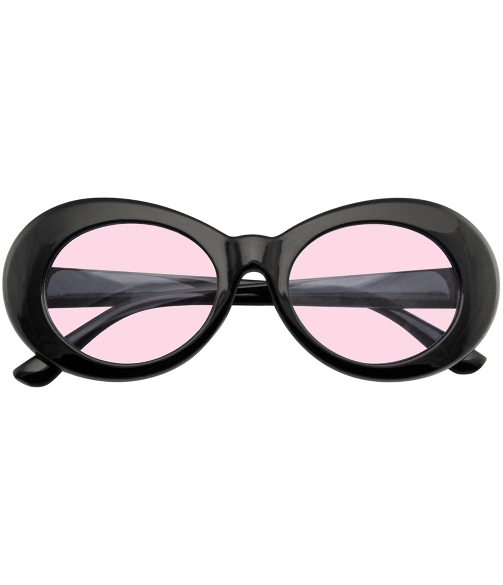 Pink Retro Oval Sunglasses - Unique Vintage - Womens, ACCESSORIES, SUNGLASSES
