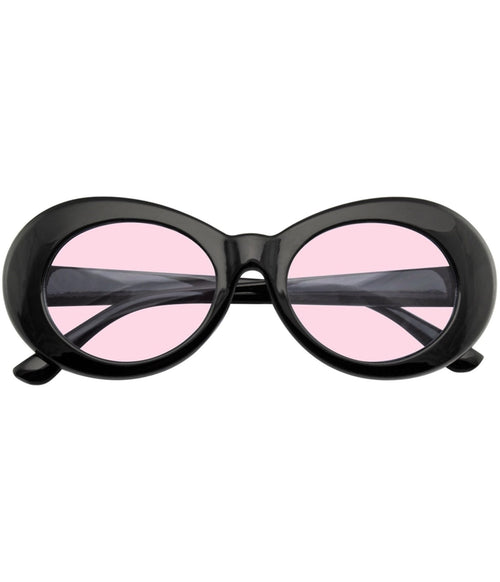 Pink Retro Oval Sunglasses - Women Accessories Pink Retro Oval Sunglasses – Unique Vintage main image 2