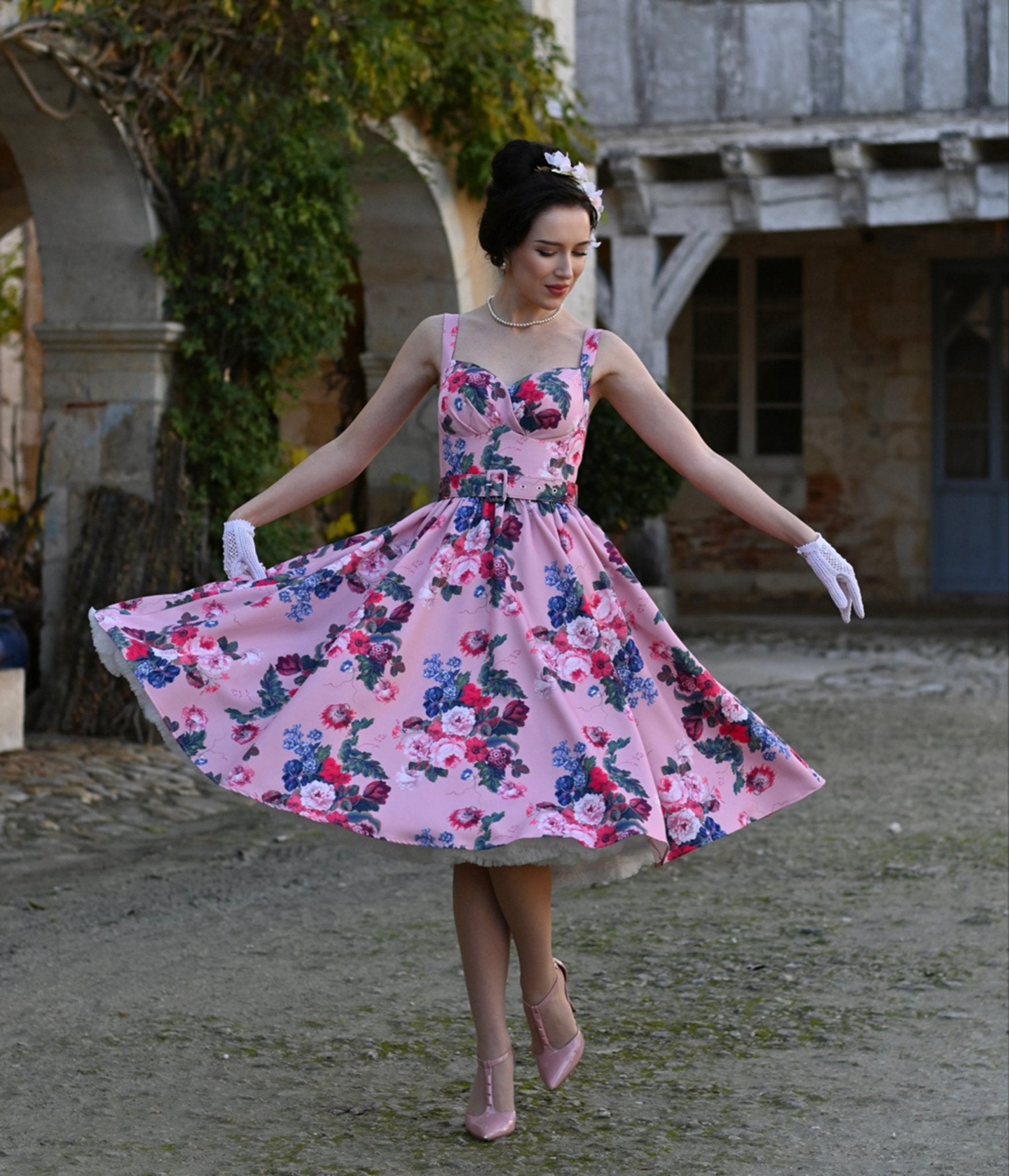 Pink Rosabelle Bloom Swing Dress - Small