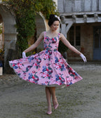 Pink Rosabelle Bloom Swing Dress - Unique Vintage - Swing Dresses
