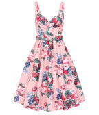 Pink Rosabelle Bloom Swing Dress - Unique Vintage - Swing Dresses