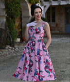 Pink Rosabelle Bloom Swing Dress - Unique Vintage - Swing Dresses