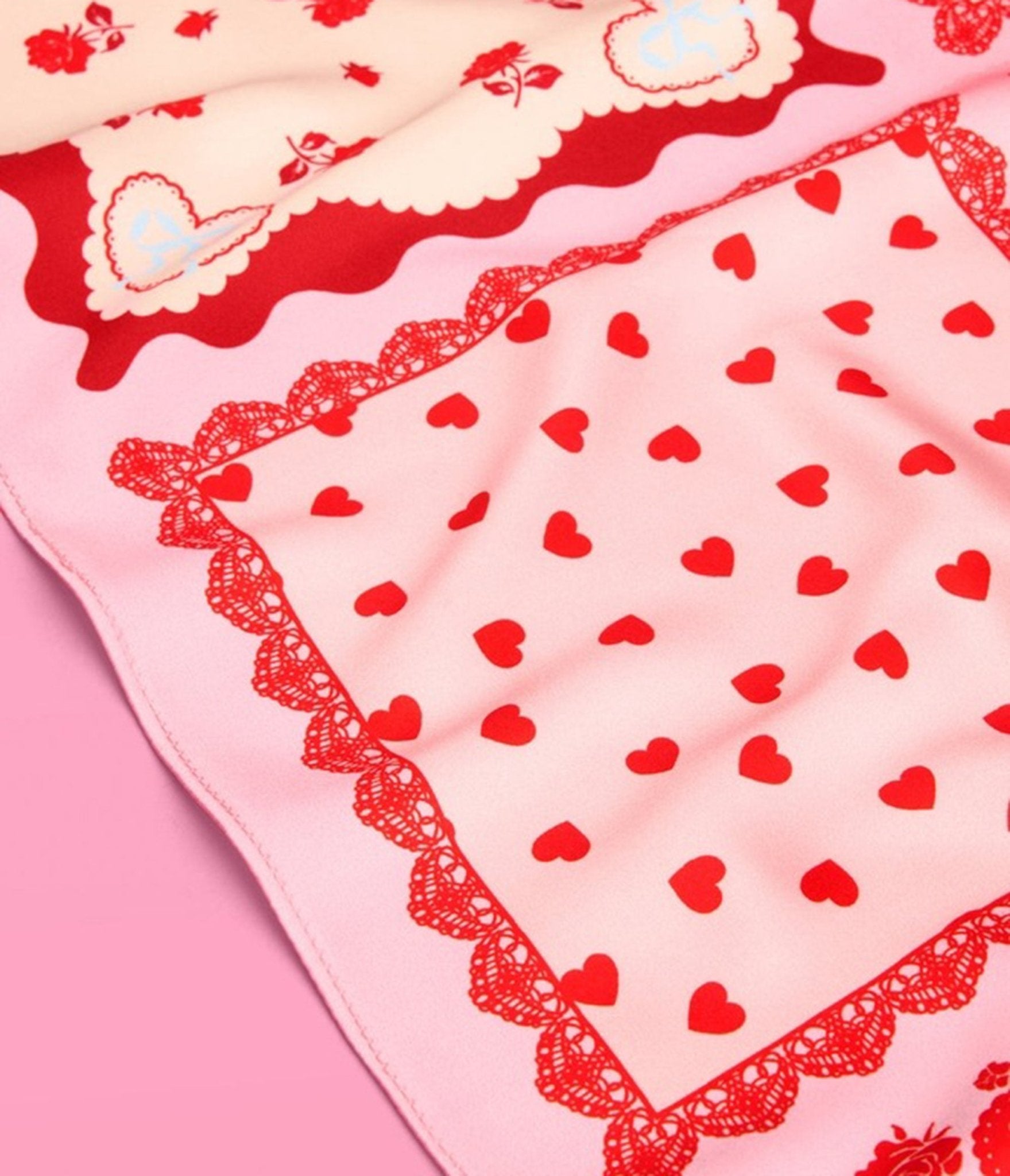 Pink Valentines Day Hair Scarf - Unique Vintage - Womens, ACCESSORIES, JEWELRY