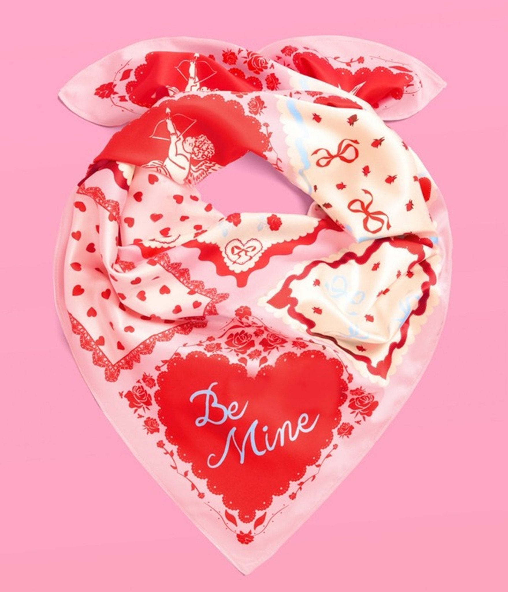 Pink Valentines Day Hair Scarf - Unique Vintage - Womens, ACCESSORIES, JEWELRY