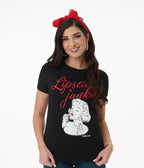 Pinky Star Lipstick Junkie Pin Up Graphic Tee - Unique Vintage - Womens, TOPS, TEES