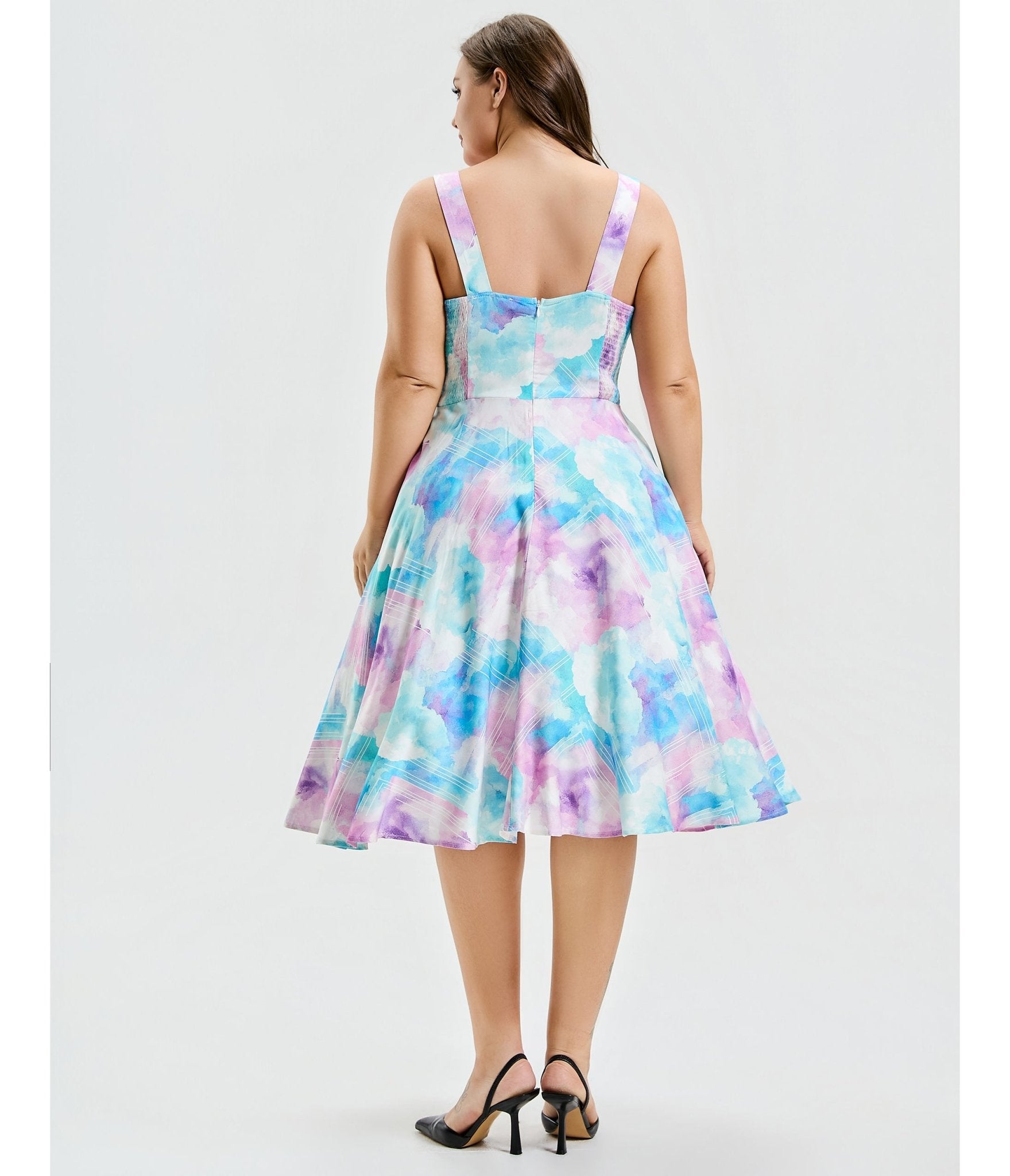Plus Size Cotton Candy Skies Heidi Dress - Unique Vintage - Womens, DRESSES, SWING