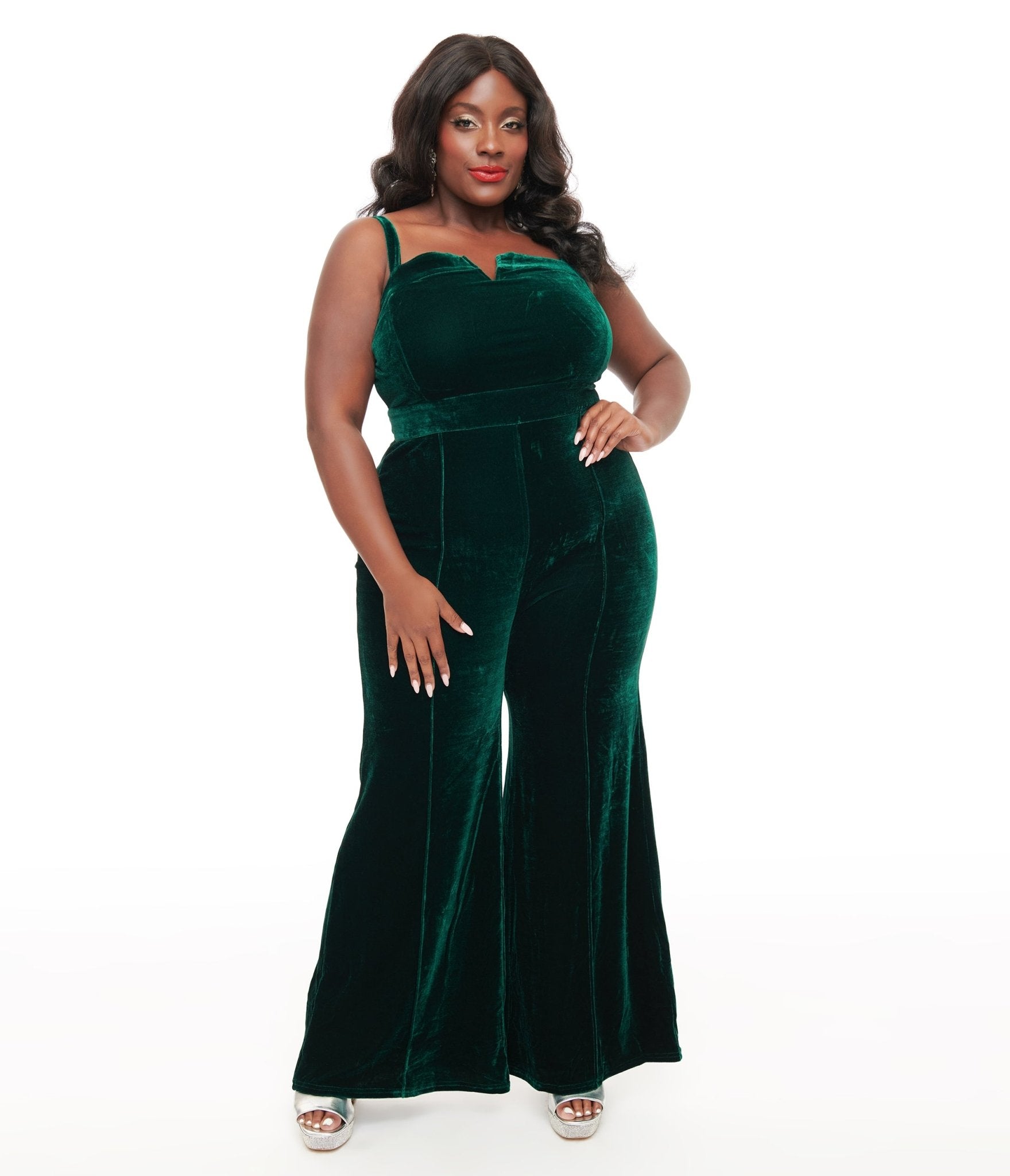 Casual Jumpsuit Emerald Green Plus Size Jumpsuit Ladies Jumpsuits
