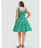 Plus Size Green Purrfect Lucky Swing Dress - Unique Vintage - Womens, DRESSES, SWING