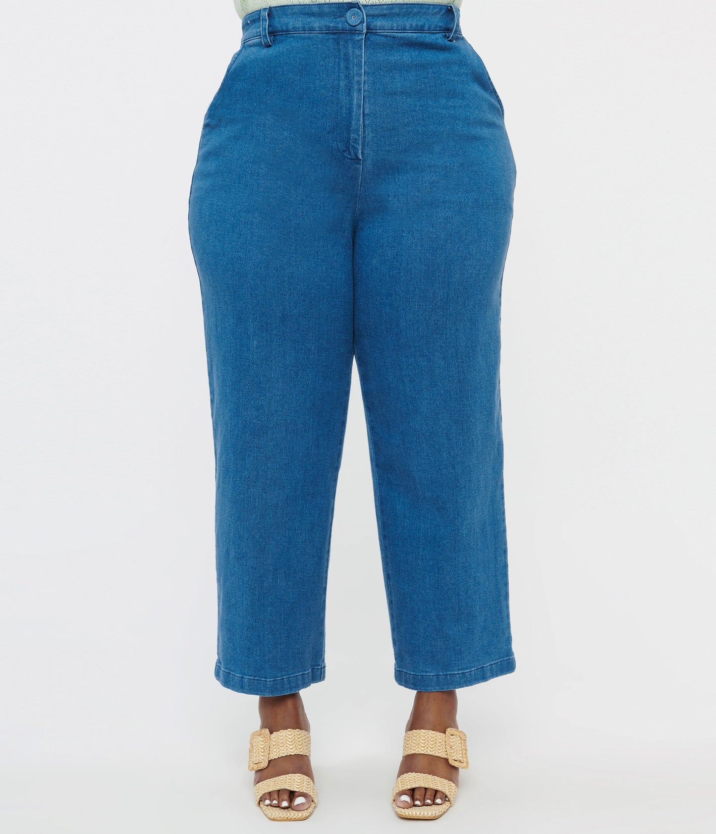 Plus Size Light Wash Denim Jeans - Unique Vintage - Womens, BOTTOMS, JEANS