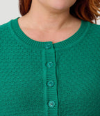 Plus Size Retro Style Kelly Green Crochet Cardigan - Unique Vintage - Womens, TOPS, SWEATERS