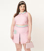 Polly Pocket x Unique Vintage Plus Size 1950s Pink Hide & Seek Skort