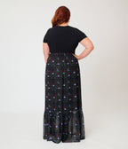 Practical Magic x Smak Parlour Plus Size Midnight Garden Boho Maxi Skirt - Unique Vintage -