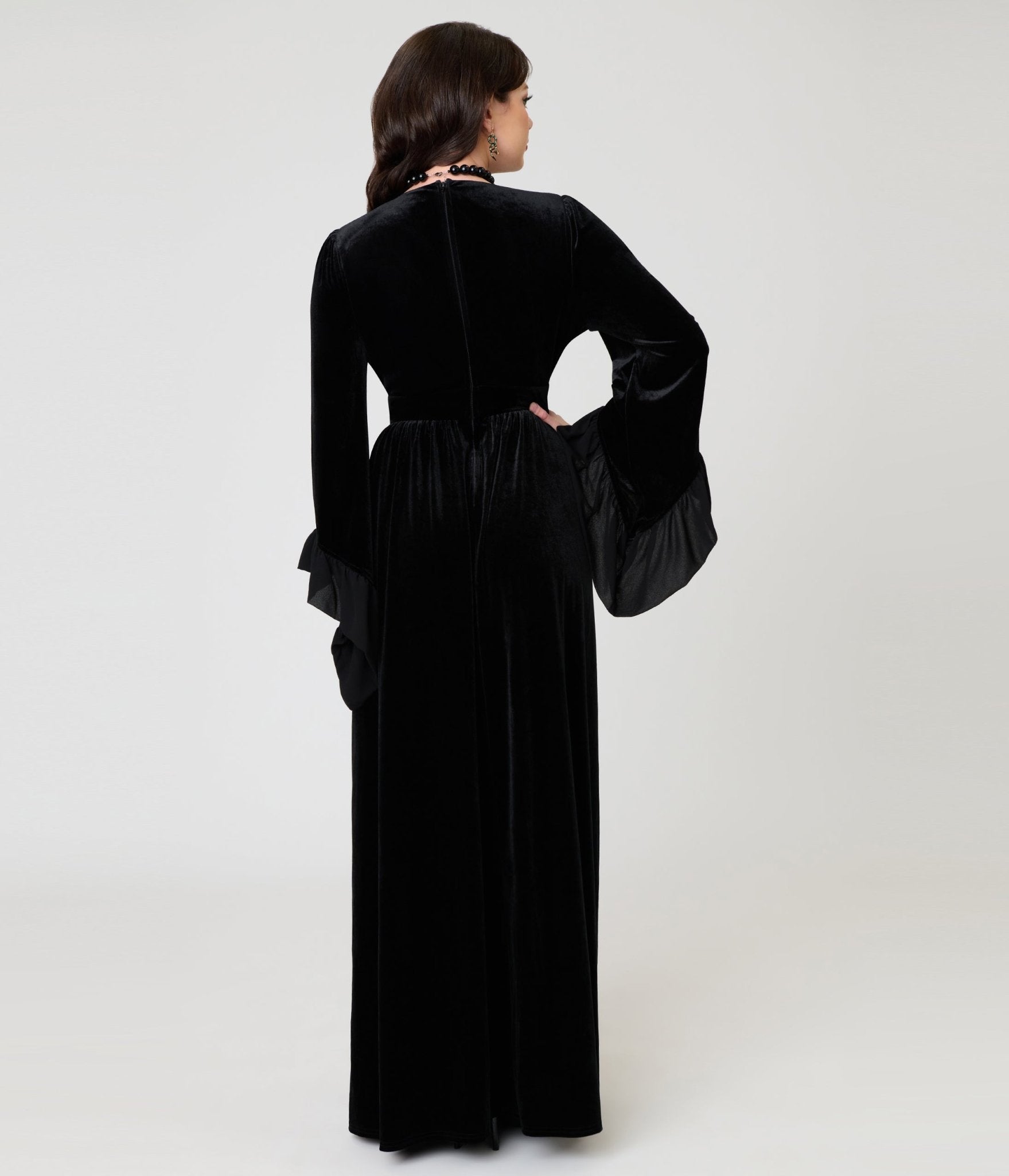 Practical Magic x Unique Vintage Black Velvet Lily Of The Valley Embro